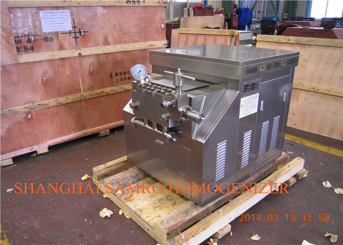 7.5 KW 250 L/H Small type Industrial Homogenizer , 2 stage homogenizer