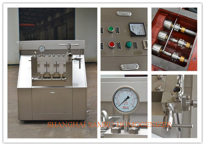 Industrial 3 plunger Two Stage Homogenizer , Professional Homogenization Machine