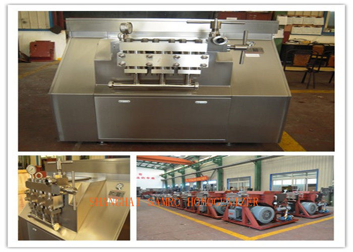 Stainless steel dairy Two Stage Homogenizer , Industrial Homogenization Equipment