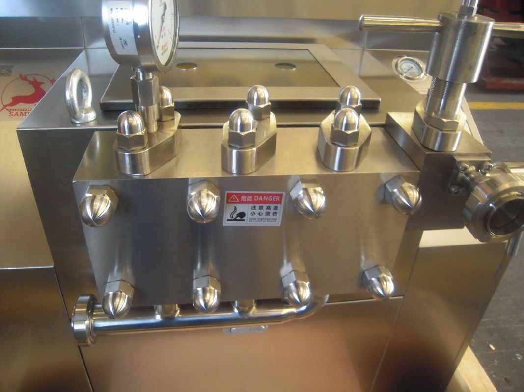 30KW Stainless Steel Hydraulic Milk Homogeniser For Ice Cream