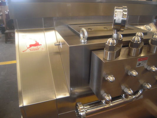 Industrial 3 Piston Dairy Homogenizer Stainless Steel Housing